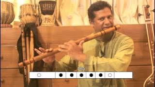 Lesson 3: How to play 'Saptak' - Sa Re Ga Ma Pa DHa Ni  in flute/ Bansuri