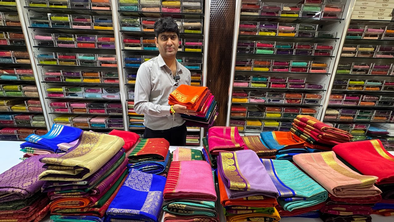 Pure Mysore Silk Sarees at Anand Deep Fashion | Biggest Showroom in Bangalore Rajajinagar | SilkMark