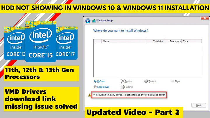 HDD NOT SHOWING IN WINDOWS 10 & 11 INSTALLATION ON INTEL 11th, 12th and 13th GEN - SOLVED (Part -2)
