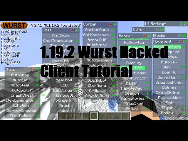 Minecraft 1.19.3 Wurst Hacked Client Downloads 