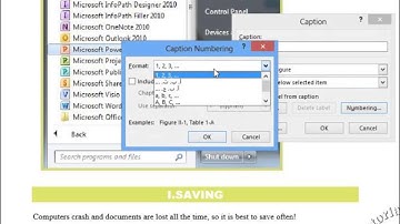 Ms Word 2013 Reference Menu (Captions Group) in urdu by MT