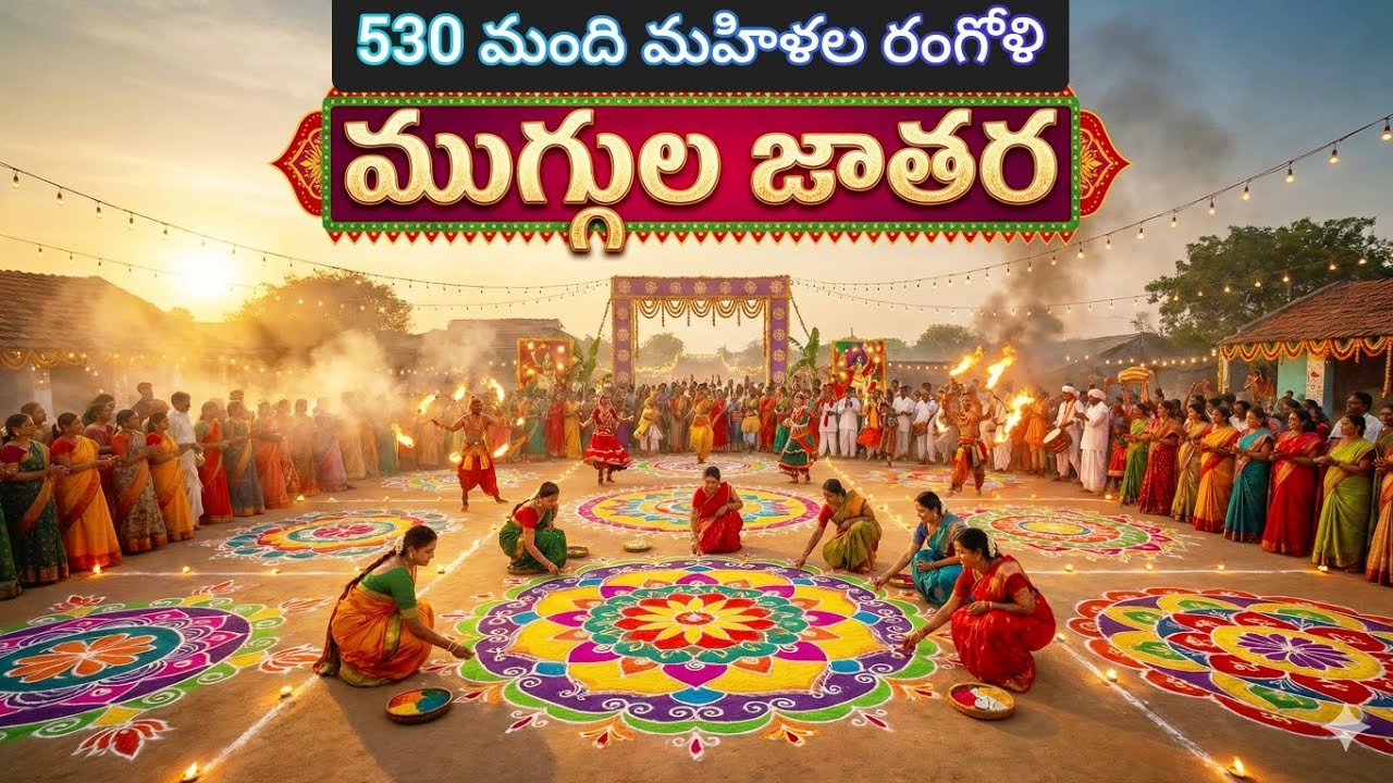 Sankranti Special: సిరిసిల్లలో అద్భుతమైన ముగ్గుల జాతర | 530+ Women Rangoli Event | Chitrakala Lokam
