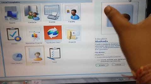 Class 8/ lesson 2/ Starting Ms Access and creating database using templates
