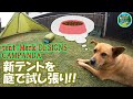 【テンマクデザインパンダテント（アースカラー）】tent-Mark DESIGNS CAMPANDAを庭で設営してみた