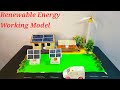 Solar energy and Wind energy working model | Renewable Green Energy model | Eco friendly project