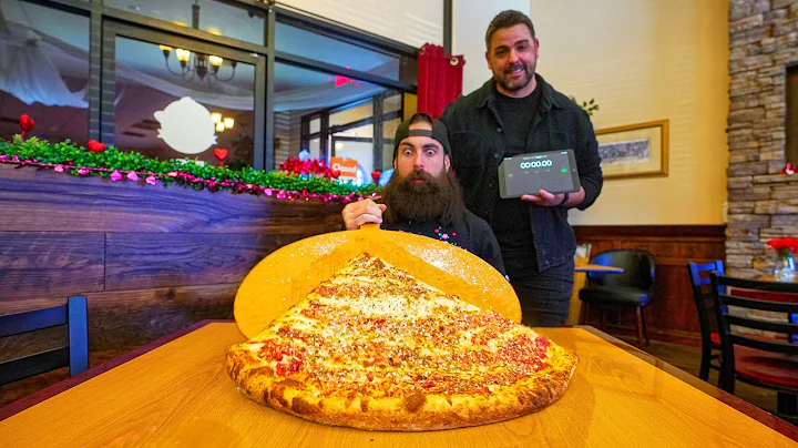 YOU ONLY GET TEN MINUTES TO FINISH THE LAS VEGAS 'MEGA SLICE' CHALLENGE! | BeardMeatsFood