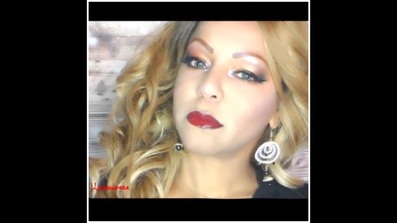 COPPER PIGMENT EYES & RED LIPS MAKEUP TUTORIAL/MAQUILLAJE OJOS COLOR
