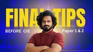 LAST MOMENT TIPS before CIE Paper 1 & Paper 2 | 2059 | 0448 | PST by Khizar Hayat