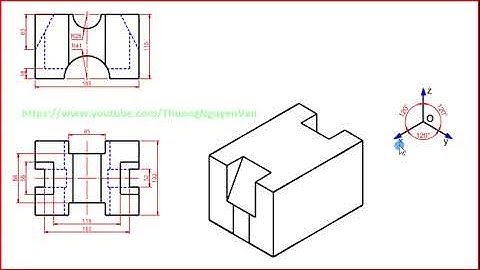 Bài tập vẽ kỹ thuật hình chiếu trục đo năm 2024