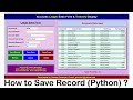 How to Save Record in SQLite Database | Python Tutorial #python