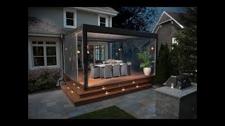 Outdoor Living - Louvered Pergola and Motorized Screens by Exosysteme