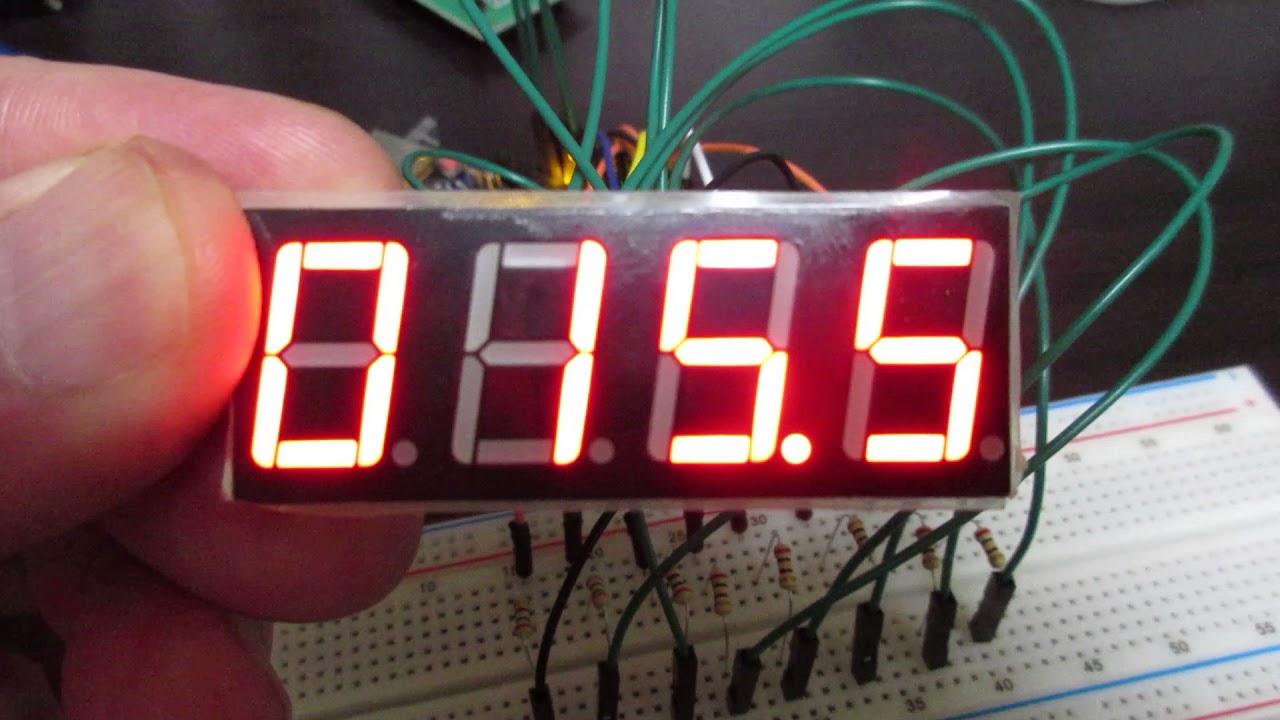 Osoyoo Arduino LEDデジタル表示管で4桁の数字を表示する - YouTube