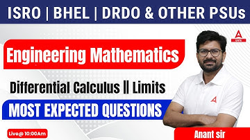 Differential Calculus Engineering Mathematics | Limits Most Expected Questions | By Anant sir