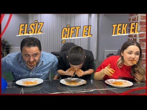 TEK EL, ÇİFT EL, ELSİZ YEMEK YARIŞMASI ÖDÜLLÜ