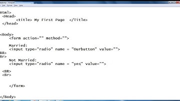 HTML (In Hindi) Tutorial 9: Radio buttons