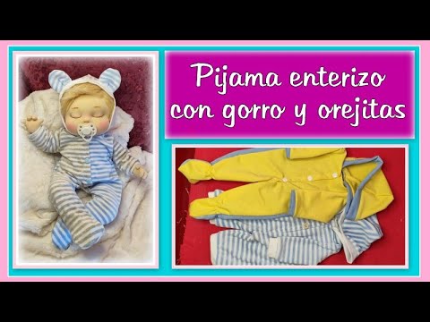 ONE-SIZED PAJAMAS WITH HAT FOR 45cm BABY DOLLS video - 668