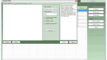 Importing Inventory Items into Cashflow Manager Accounting Software for Small Business
