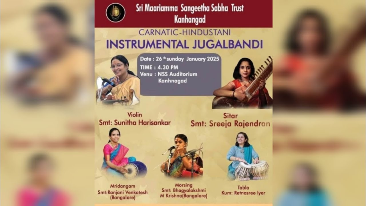 Thaniyavarthanam Mrudangam,Tabla and Morsing.