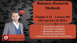 Research Question Wording | Question Content | Biases in Question| Business Research Methods in Urdu
