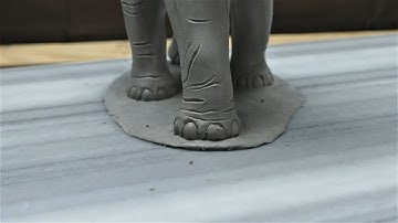 Sculpting an Elephant part 11: Tail, toes, and texturing part 1 of 2