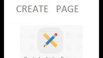 Create A PAGE on Oracle Apex 5