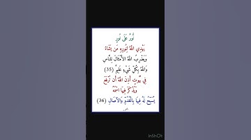 سورة النور - سورة 24 - اية 36-35