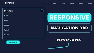 UI UX Navbar responsive with Excel VBA