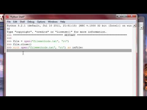 Python 3 Tutorial: 24 - With As Statement