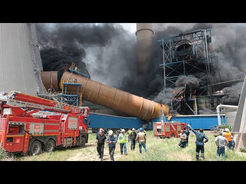 Kahramanmaraş'ta termik santralde yangın