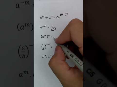 قاعدة سهلة وبسيطة لحساب القوى الأس الأساس الرياضيات 
