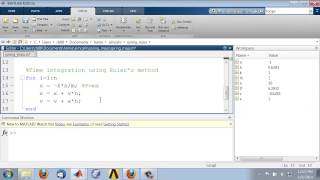 Spring-Mass in MATLAB: Euler Integration 2