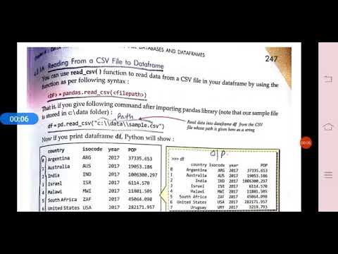 Reading CSV file using read_csv() xii IP - YouTube