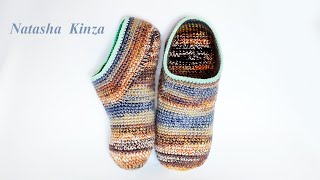 САМЫЕ ПРОСТЫЕ СЛЕДКИ без шва!GESTRICKTE HAUSSCHUHE MIT SPEICHEN KNITTED SLIPPERS