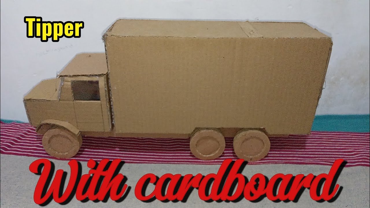 How to make tipper with cardboard /DIY craft vehicles #craft #DIY #shorts 