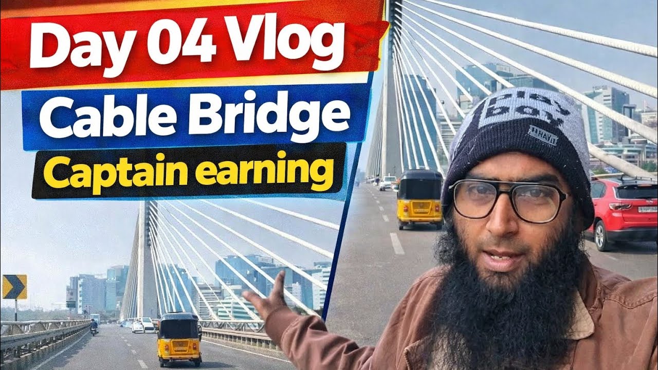 Day 04 Vlog Hyderabad Cable Bridge||Daily Vlogs||Rapido captain earning||Uber Ola||