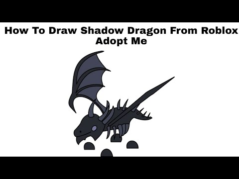 How To Draw Shadow Dragon From Roblox Adopt Me Step By Step