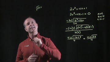 Solving a Quadratic Equation Using the Quadratic Formula - Irrational Roots (2)