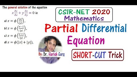 Partial Differential Equation Questions | CSIR NET 2020 Mathematics