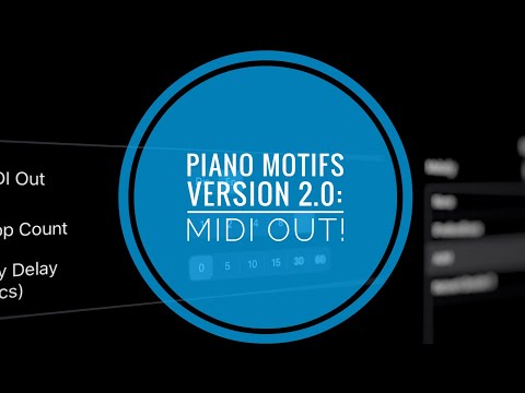 Piano Motifs app 2.0 update for iOS - how and why to use the midi out IAP!