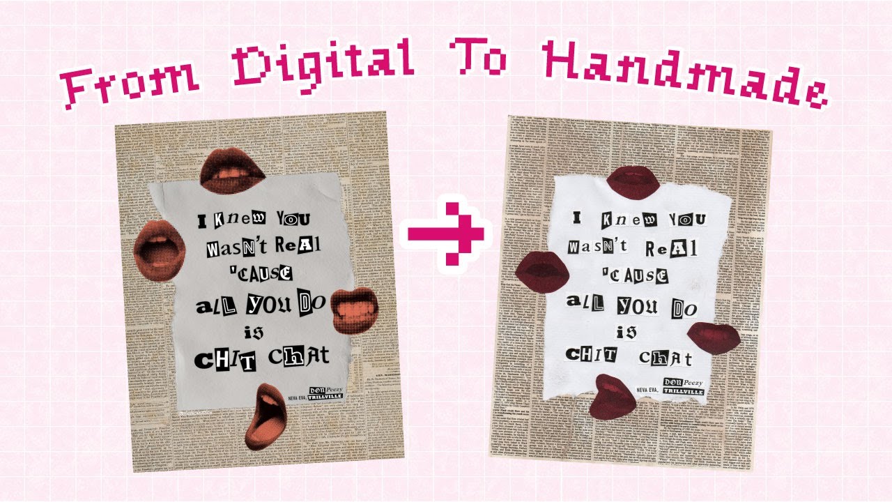 How to make a zine inspired poster by hand! - YouTube