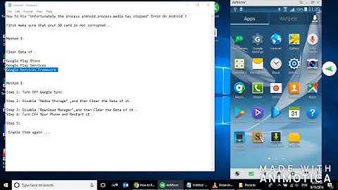 How To Fix Unfortunately the process android.process.media has stopped Error On Android