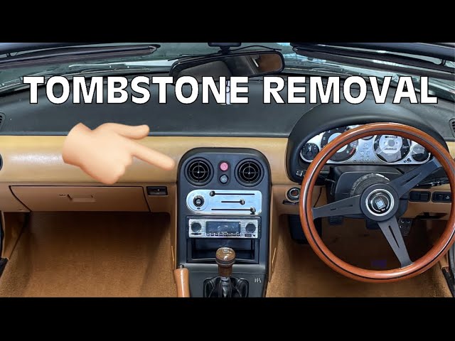How to remove the 'TOMBSTONE' in a Mazda MIATA NA 