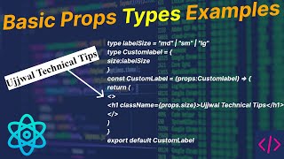 React JS Tutorial - Basic to Advance  🔥 Basic Props Types Examples || Ujjwal Technical Tips