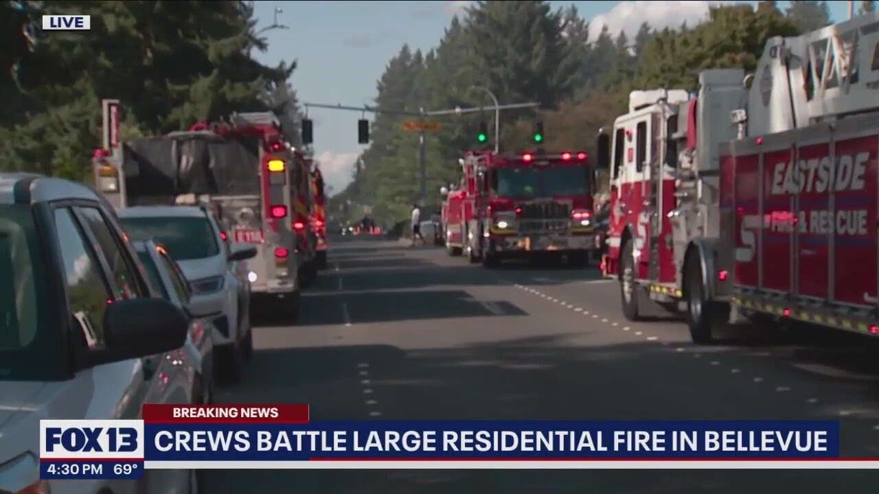 Crews respond to large fire at Bellevue apartment complex | FOX 13 ...