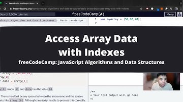 Access Array Data with Indexes (Basic JavaScript) freeCodeCamp tutorial