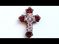 Beaded Cross | Making beaded cross ornament for Christmas decoration