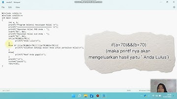 #7 Seleksi Kondisi 2 Dalam Pemrograman Bahasa C #teknikinformatika  #politeknikkampar