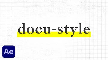 Animated Dictionary Definition | Docu-style | (After Effects Tutorial)