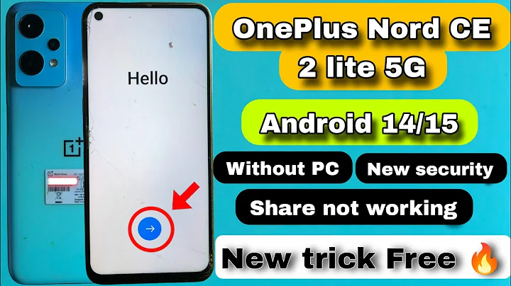 OnePlus nord ce2 lite 5g FRP bypass Android 13/14 || OnePlus Nord CE2 lite 5g google account bypass