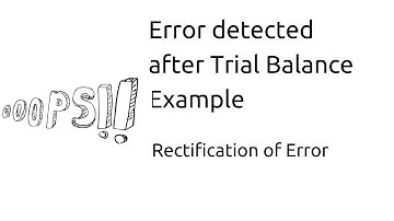 Example Accounting Error detected after TB | Rectification of Error| CA CPT | CS & CMA | Class11